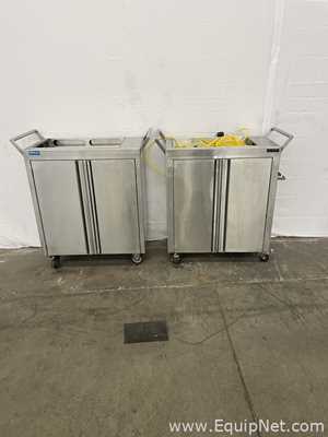 Lot of 2 Berlin Equipment Cart with electrical outlets