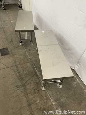 Lot of 2 Stainless Steel Benchs