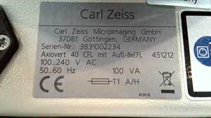 Microscópio Carl Zeiss Microimaging GmbH Axiovert 40 CFL