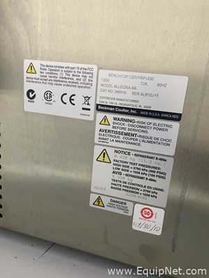 Centrífuga para laboratorio Beckman Coulter Allegra 6R