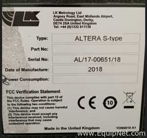 Máquina para coordinación y medición LK Metrology Ltd ALTERA-S 8.7.6
