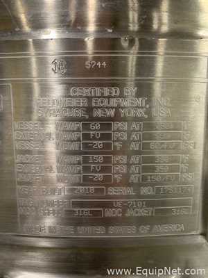 Feldmeier Equipment 400 Liter Jacketed Mobile Mixing Tank