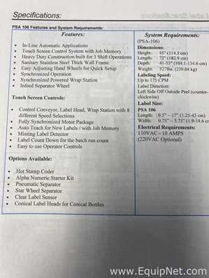 Rotuladora Accutek Packaging Equipment Companies, Inc. APS-108
