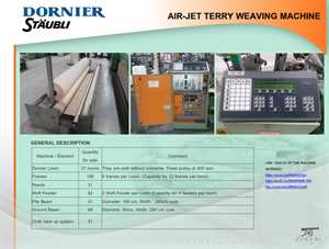 Dornier - Air-Jet Terry Weaving Machine