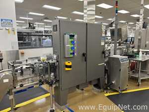 Weiler VRD-1000L High Speed Pressure Sensitive Vert. Roller Inline Labeler with Accum. Table