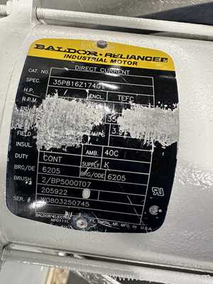 Lightnin Model XD-30 SCR Mixer With Baldor Washdown Duty DC Drive And Motor
