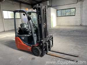 Toyota 8FBE15T Three Wheel Sit Down Electric Fork Lift Truck