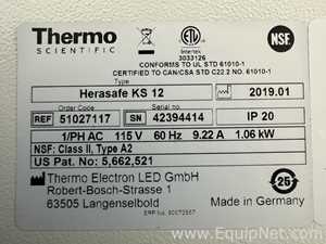 Thermo Scientific Herasafe KS 12 Biological Safety Cabinet