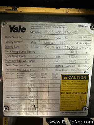 Empilhadeira Yale ESC030ABN24TE083
