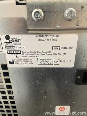 Centrífuga para Laboratórios Beckman Coulter Avanti J-15R