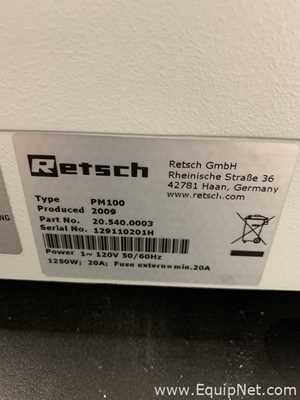 Retsch PM-100 Benchtop Ball Mill