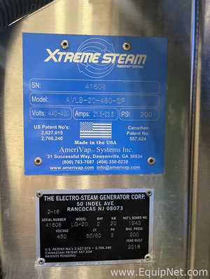 AmeriVap Xtreme Steam AVLB-20-480-SF Generator