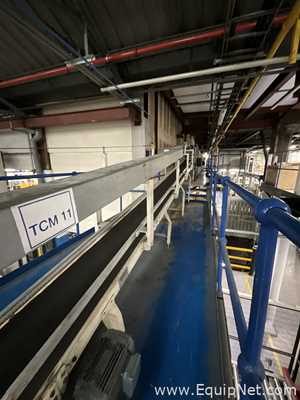 Etavoni 180 Degree Curved Conveyor Belt Elevator with Downstream Conveyors - Line 5