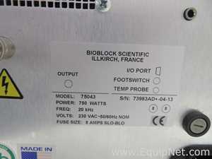 Bioblock Scientific Co Vibracell 75043 Ultrasonic Processor with Amersham Pharmacia Power Supply