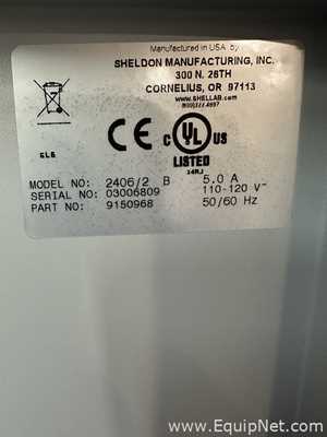 Shel Lab 2406/2T Double Stack  Water Jacketed CO2 Incubator