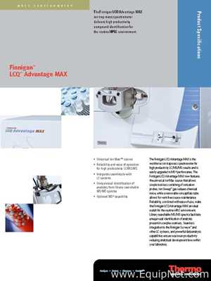 Thermo Finnigan LCQ Advantage MAX LC Mass Spectrometer