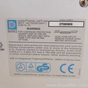 Dionex ASE200E Accelerated Solvent Extractor