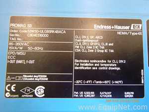 Medidor de Fluxo Endress and Hauser Promag 53W50