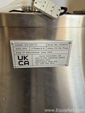 Ascot Autoclaves Ltd Hotwell E12/100/TC Autoclave