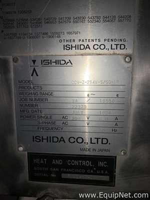 Linha de Embalagens Ishida Scales MFG CCW-Z-214W-S/60-WP