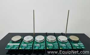 Lot Of 6 Chemglass Digital Stirrers And Hot Plates