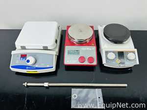 Lot Of 3 Fisher Scientific And Chemglass Life Sciences And Heidolph Stirrers And Hot Plates