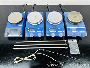 Lot Of 4 IKA Stirrers And Hot Plates