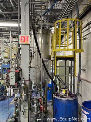 850 Lt Feldmeir 316L Stainless Steel Pal A Centrifuge Feed Tank with Agitator on Top
