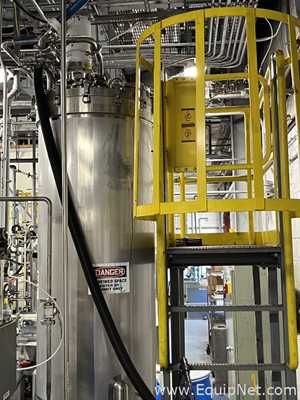 850 Lt Feldmeir 316L Stainless Steel Pal A Centrifuge Feed Tank with Agitator on Top