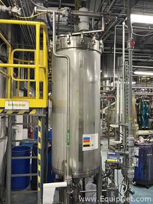 850 Lt Feldmeir 316L Stainless Steel Pal A Centrifuge Feed Tank with Agitator on Top