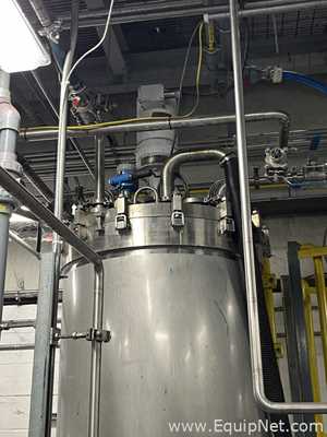 850 Lt Feldmeir 316L Stainless Steel Pal A Centrifuge Feed Tank with Agitator on Top