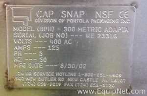 Linha de Envase de Bebidas Cap Snap 300 Metric Adapta.  5 Galão