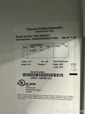 Refrigeradores Thermo Fisher Scientific REL3004A21