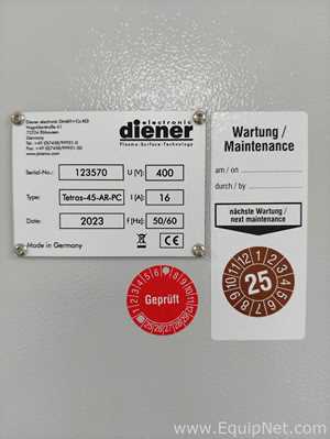 Diener Electronics GmbH Tetras-45-AR-PC Plasma Cleaner
