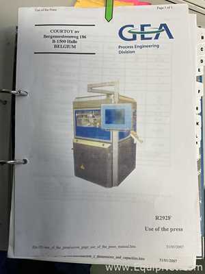 Compressora de Comprimidos GEA Courtoy R292F/43