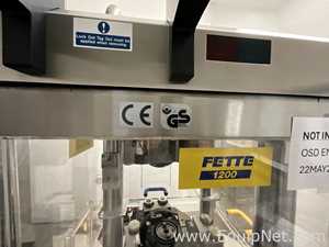 Fette 1200i Rotary Tablet Press with 4 off Spare Turrets, Spare HMI, De-Duster and Metal Detector