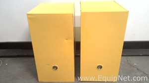 Lot of 2 JustRite Sure-Grip EX Flammable Storage Cabinets