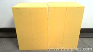 Lot of 2 JustRite Sure-Grip EX Flammable Storage Cabinets