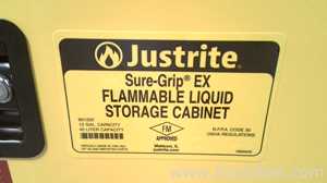 Lot of 2 JustRite Sure-Grip EX Flammable Storage Cabinets