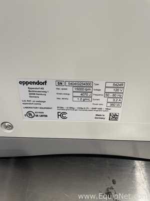 Eppendorf 5424R Benchtop Laboratory Centrifuge