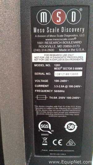 Lector de Microplacas Meso Scale Discovery 1201 MESO SECTOR S 600