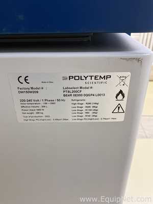 Congelador Polytemp Scientific DW150W209