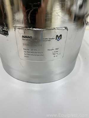 Mavag 10L Stainless Steel Sterilizable Vessel