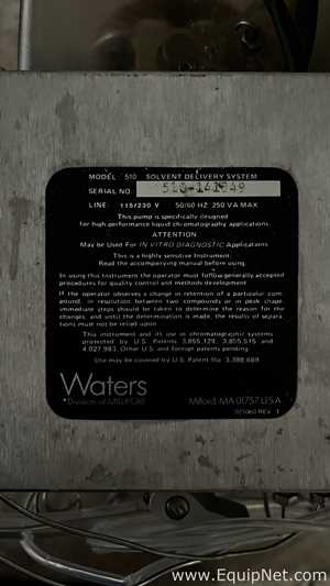  Waters Corporation 510