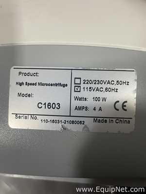 Centrífuga para Laboratórios VWR C1603