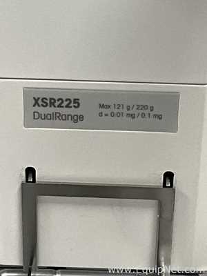 Mettler Toledo XSR225 121/220 Gram Balance with Haug PRX U SET Deioniser