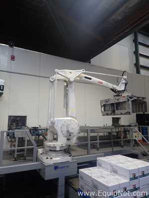 Scott PHS Palletizer - ABB Robot With IRC5 Controller, Lantech Q1000 Stretch Wrapper and Conveyors