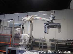 Scott PHS Palletizer - ABB Robot With IRC5 Controller, Lantech Q1000 Stretch Wrapper and Conveyors