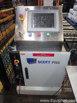 Scott PHS Palletizer - ABB Robot With IRC5 Controller, Lantech Q1000 Stretch Wrapper and Conveyors