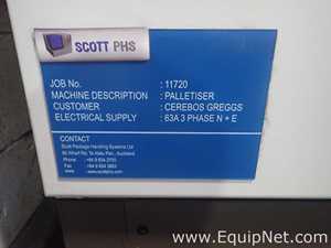 Scott PHS Palletizer - ABB Robot With IRC5 Controller, Lantech Q1000 Stretch Wrapper and Conveyors